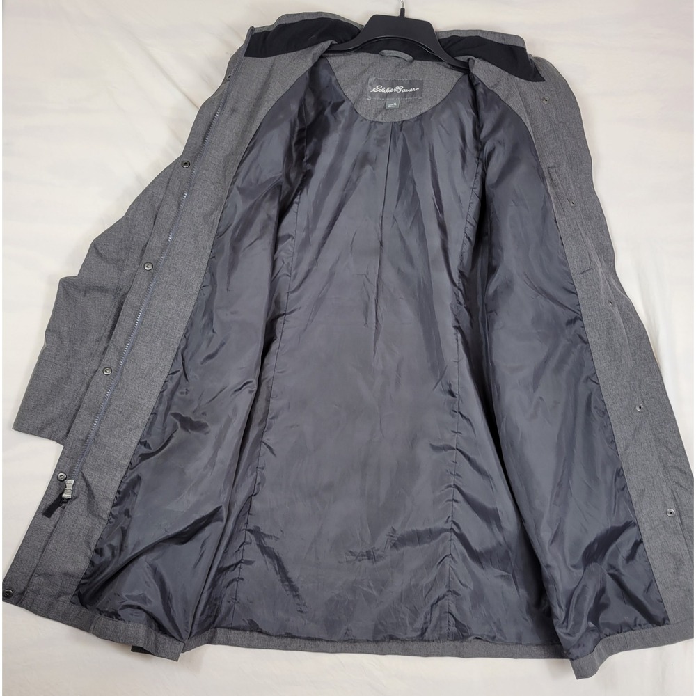 Eddie Bauer WeatherEdge Rain Jacket Gray Heathered Parka Hooded Womens XL - Picture 4 of 11